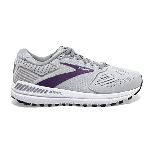 Brooks Ariel 20 Womens Road Running Shoes Grey/Purple/White | USA-TQL360572